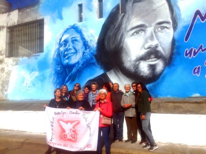 Inauguraron un mural con los rostros de “Pocho” y Celeste Lepratti.